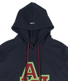 アジョバイアジョ(AJOBYAJO)   Boucle Embroidered Hoodie [Navy]