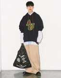 アジョバイアジョ(AJOBYAJO)   Boucle Embroidered Hoodie [Navy]