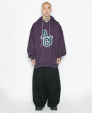 アジョバイアジョ(AJOBYAJO)  Boucle Embroidered Hoodie [Purple]