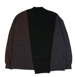 アジョバイアジョ(AJOBYAJO)   High-neck Mixed Sweatshirt [Black]