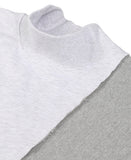 アジョバイアジョ(AJOBYAJO)   High-neck Mixed Sweatshirt [Light Grey]