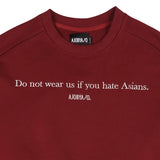 アジョバイアジョ(AJOBYAJO)   "To the Haters" Sweatshirt [Burgundy]