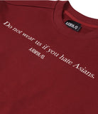 アジョバイアジョ(AJOBYAJO)   "To the Haters" Sweatshirt [Burgundy]