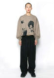 アジョバイアジョ(AJOBYAJO)   Taigan Cropped Sweatshirt [Beige]