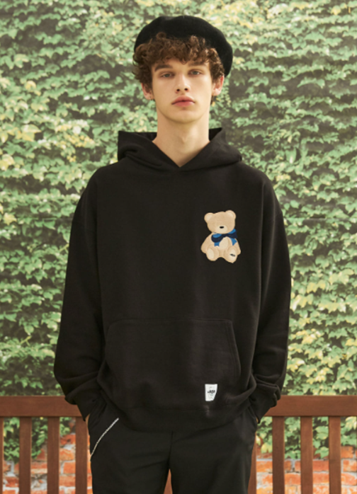 AQO_studiospace(アコスタジオスペース)     AQO OG BEAR HOODIE BLACK