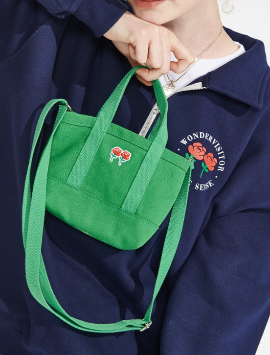ワンダービジター(WONDER VISITOR)  Logo mini cross bag [Green]
