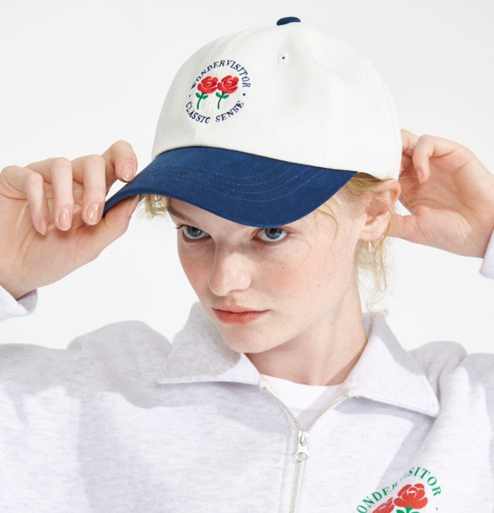 ワンダービジター(WONDER VISITOR)  Logo two-tone Ball cap