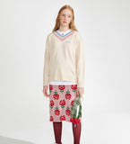 ワンダービジター(WONDER VISITOR)  Rose patern Knit Skirt [Pink]