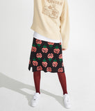 ワンダービジター(WONDER VISITOR)  Rose patern Knit Skirt [Black]