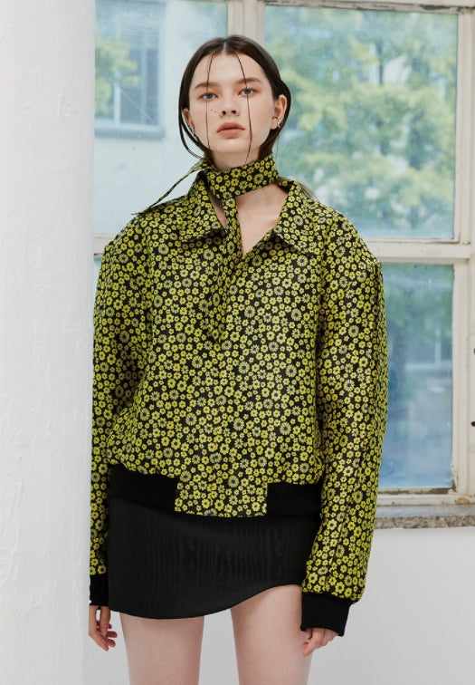 イーエスシースタジオ(ESC STUDIO) scarf blouson(flower)