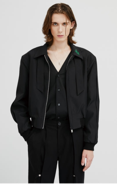 イーエスシースタジオ(ESC STUDIO) scarf blouson(black)