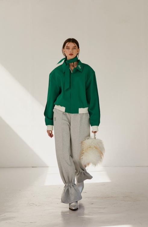 イーエスシースタジオ(ESC STUDIO) scarf blouson(green)