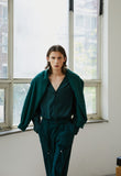 イーエスシースタジオ(ESC STUDIO) slit v-neck shirt(green)