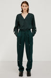 イーエスシースタジオ(ESC STUDIO) slit v-neck shirt(green)