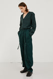イーエスシースタジオ(ESC STUDIO) slit v-neck shirt(green)