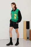 イーエスシースタジオ(ESC STUDIO) flower knit vest(green)