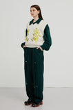 イーエスシースタジオ(ESC STUDIO) flower knit vest(beige)