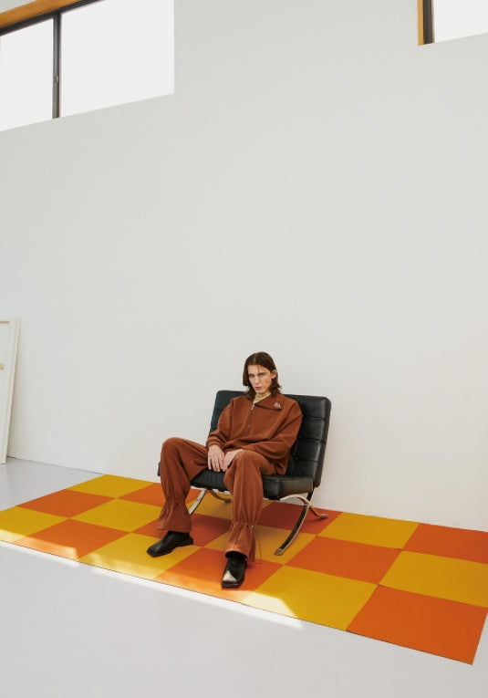 イーエスシースタジオ(ESC STUDIO) flower zipup mtm(brown)