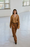 イーエスシースタジオ(ESC STUDIO) slit trouser pants(beige)
