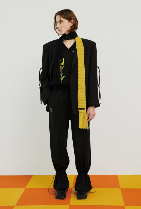 イーエスシースタジオ(ESC STUDIO) flower string training pants(black)