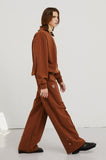 イーエスシースタジオ(ESC STUDIO) flower string training pants(brown)