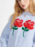 ワンダービジター(WONDER VISITOR)  Logo APS Knit [Light Blue]
