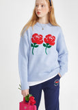 ワンダービジター(WONDER VISITOR)  Logo APS Knit [Light Blue]