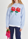 ワンダービジター(WONDER VISITOR)  Logo APS Knit [Light Blue]