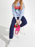 ワンダービジター(WONDER VISITOR)  Logo APS Knit [Light Blue]