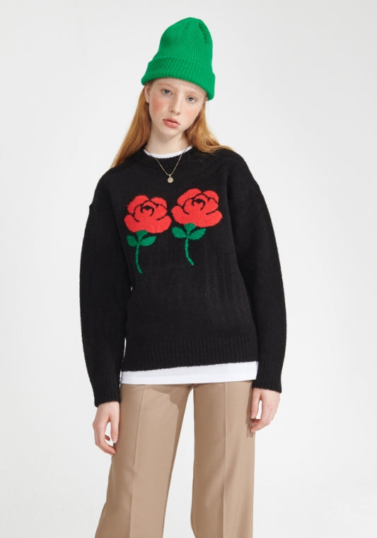 ワンダービジター(WONDER VISITOR)  Logo APS Knit [Black]