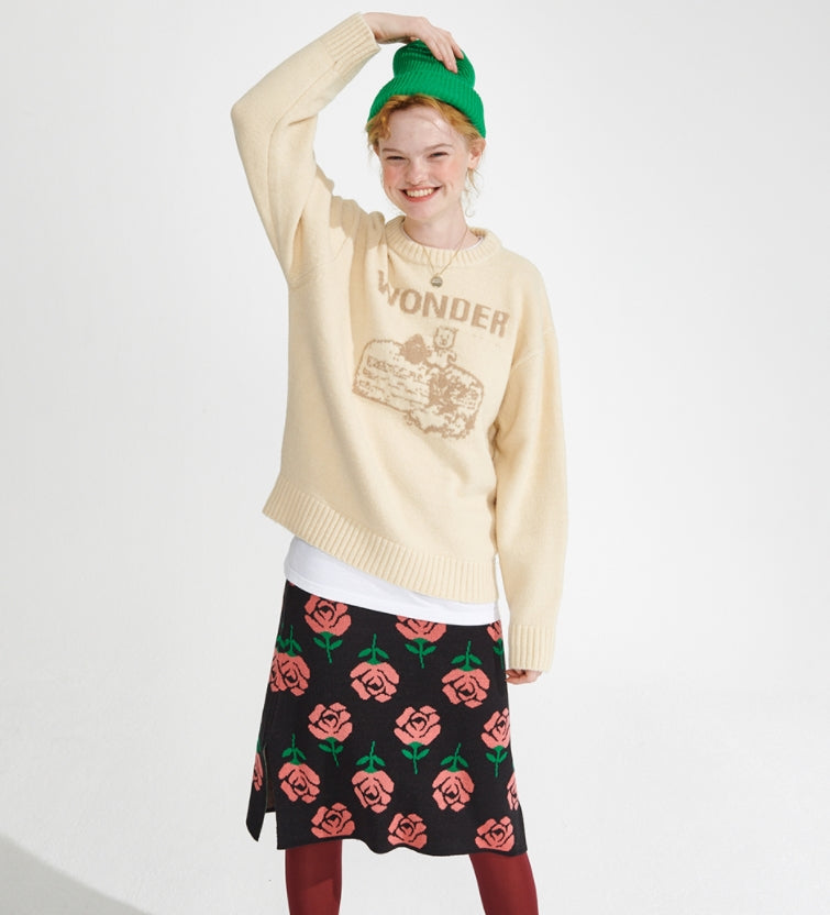 ワンダービジター(WONDER VISITOR)  Cake APS Knit [Beige]