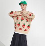 ワンダービジター(WONDER VISITOR)  Rose pattern Knit