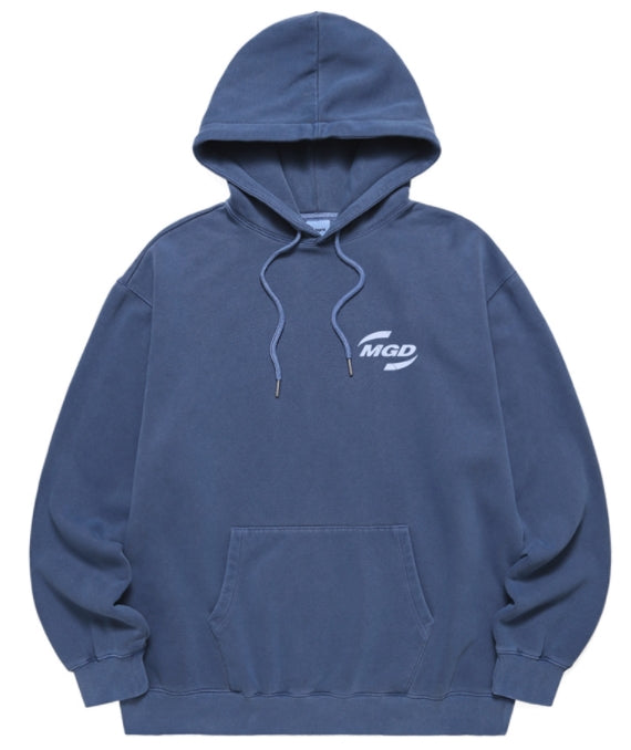 mahagrid (マハグリッド) SPIN LOGO PIGMENT HOODIE [BLUE]