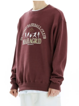 mahagrid (マハグリッド) SBC PLAYERS SWEATSHIRT [BURGUNDY]