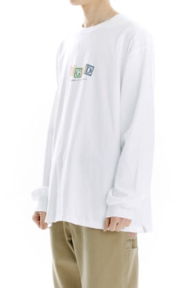 mahagrid (マハグリッド) MGD WOOD BLOCKS LS TEE [WHITE]