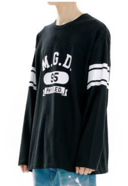 mahagrid (マハグリッド) RUGBY LS TEE [BLACK]