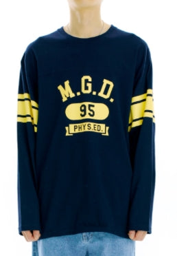 mahagrid (マハグリッド) RUGBY LS TEE [NAVY]