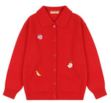 ワンダービジター(WONDER VISITOR)  Stella Cardigan [Red]