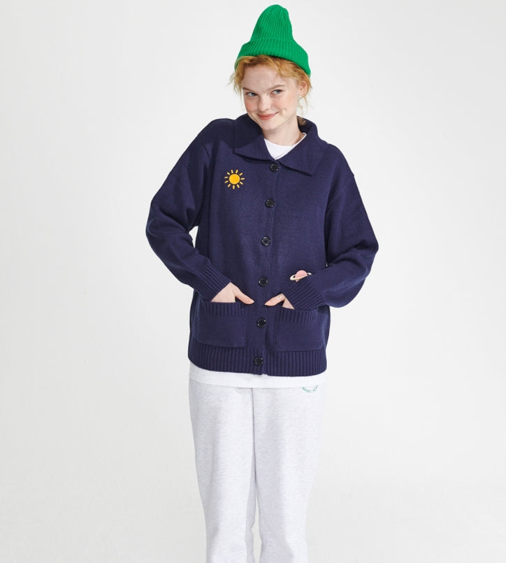 ワンダービジター(WONDER VISITOR)   Stella Cardigan [Navy]