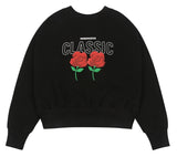 ワンダービジター(WONDER VISITOR)  2021 Logo Crop sweatshirt [Black]