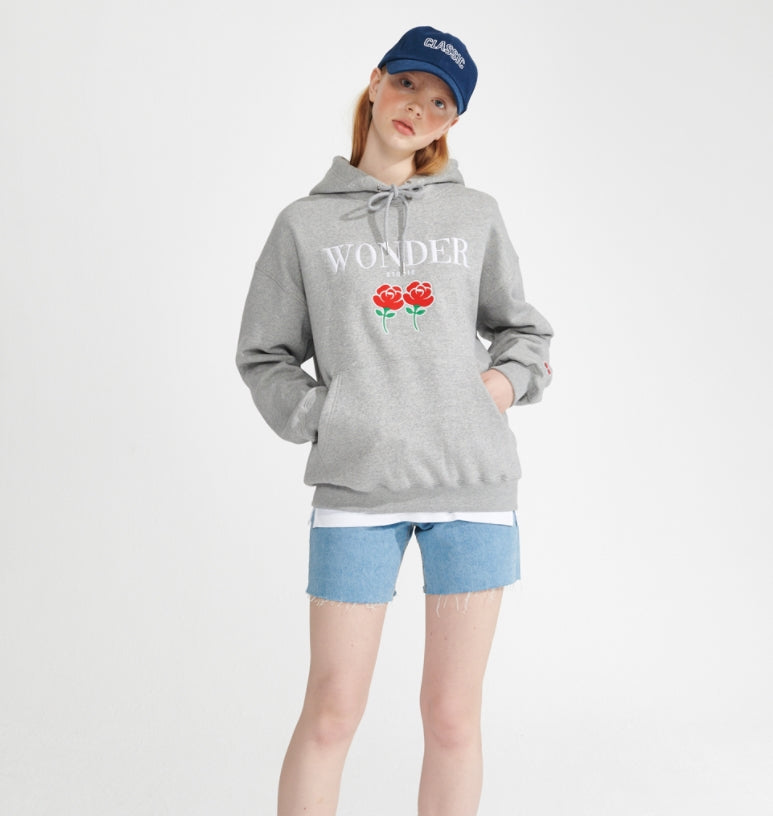 ワンダービジター(WONDER VISITOR)  2021 Logo Hoodie [Melange grey]