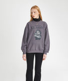 ワンダービジター(WONDER VISITOR)  Gungirl sweat-shirt [Charcoal]