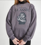 ワンダービジター(WONDER VISITOR)  Gungirl sweat-shirt [Charcoal]