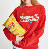 ワンダービジター(WONDER VISITOR)  Stella sweat-shirts [Red]