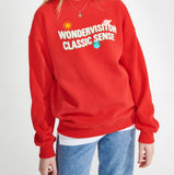 ワンダービジター(WONDER VISITOR)  Stella sweat-shirts [Red]