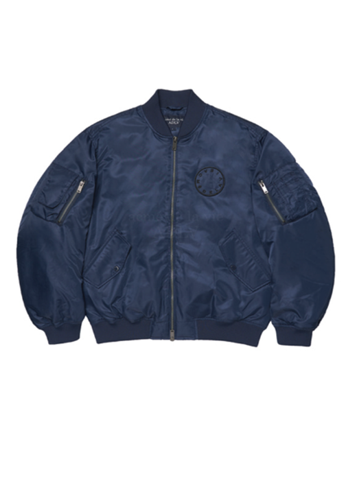 アクメドラビ(acme' de la vie) VELCRO WAPPEN MA-1 BOMBER JACKET NAVY