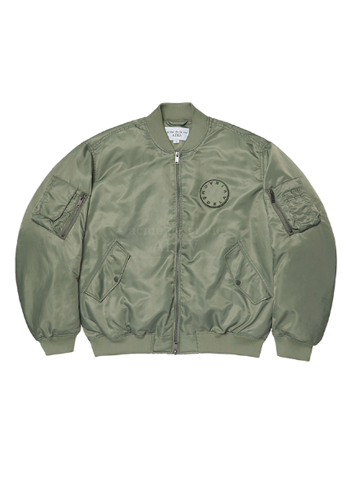 アクメドラビ(acme' de la vie) VELCRO WAPPEN MA-1 BOMBER JACKET KHAKII