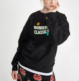 ワンダービジター(WONDER VISITOR)  Stella sweat-shirts [Black]