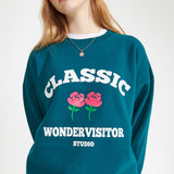 ワンダービジター(WONDER VISITOR) Classic Logo Sweatshirt [Green]