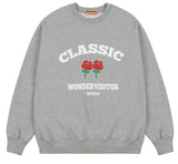 ワンダービジター(WONDER VISITOR) Classic Logo Sweatshirt [Melange grey]